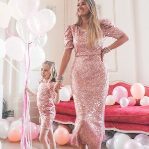 NWT Ivy City Co. Starling Sequin Dress in Pink XL